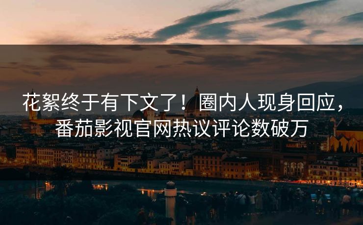 花絮终于有下文了！圈内人现身回应，番茄影视官网热议评论数破万