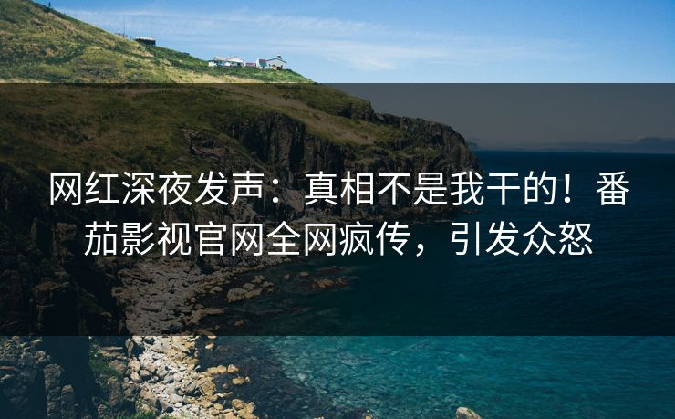 网红深夜发声：真相不是我干的！番茄影视官网全网疯传，引发众怒