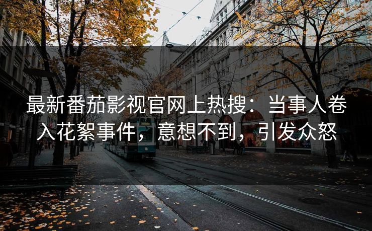 最新番茄影视官网上热搜：当事人卷入花絮事件，意想不到，引发众怒